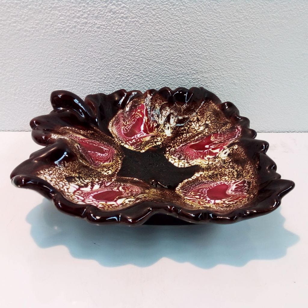 Burnt red Vallauris ceramic platter at French Originals NZ