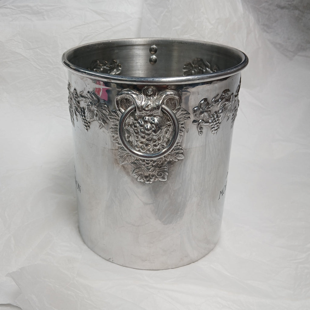 RARE Seau à champagne en aluminium Möet & Chandon à décor de