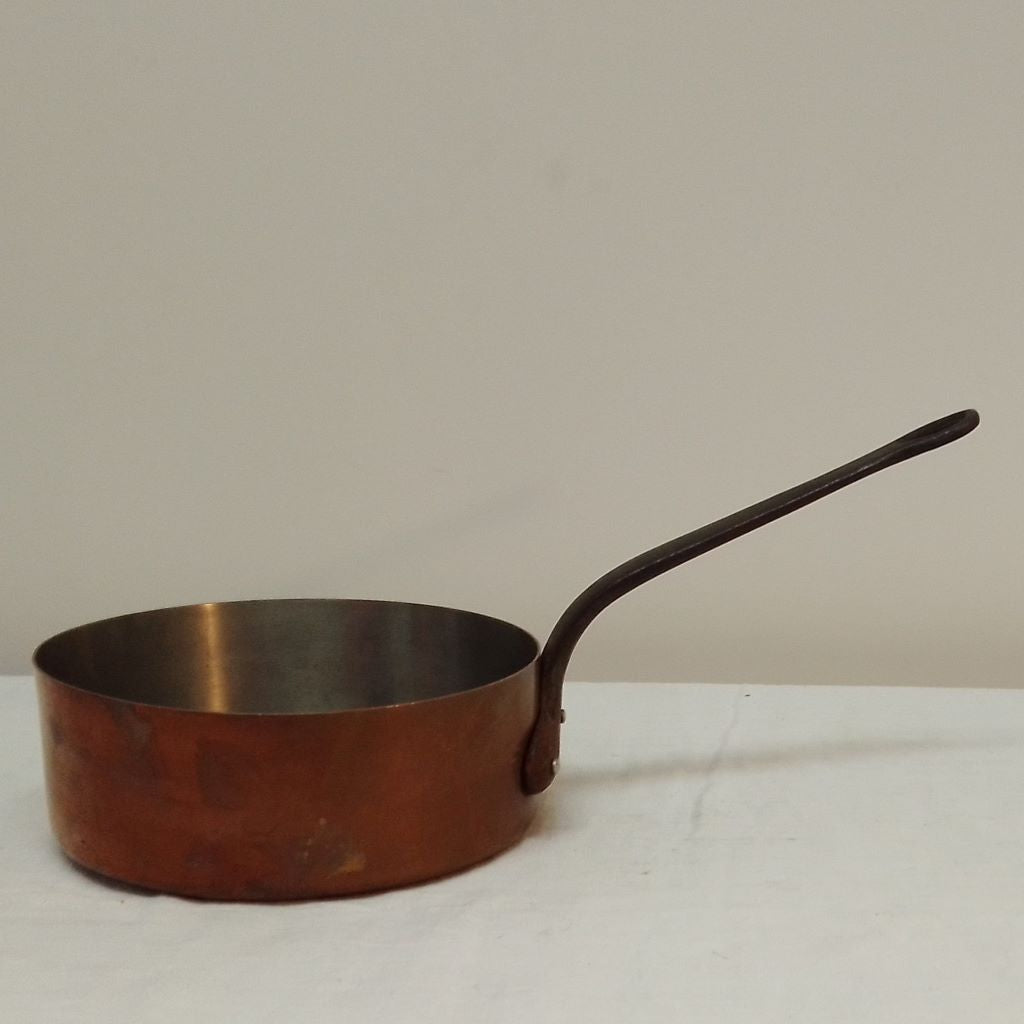 French Vintage copper pan with long iron handle from French Originals NZ