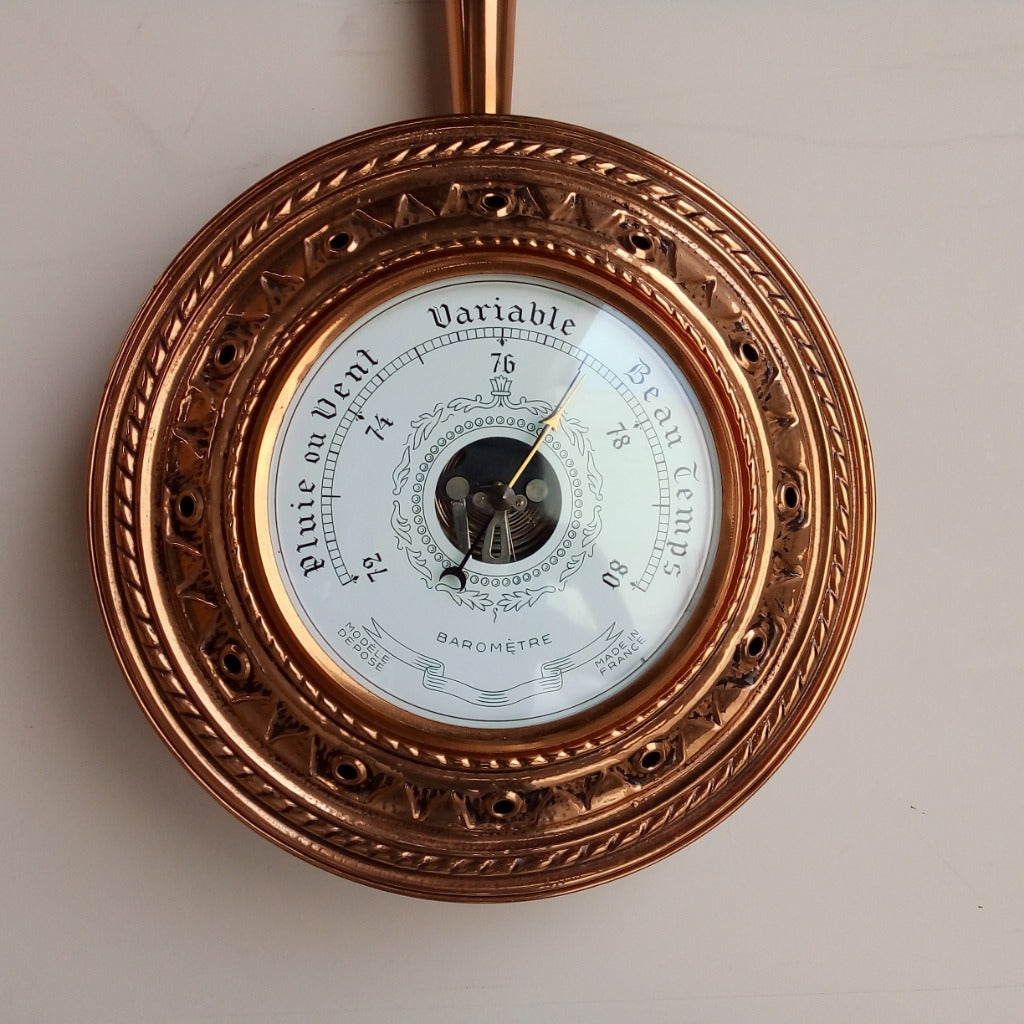 French made vintage copper barometer at French Originals NZ