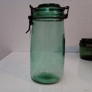 D 3. Solidex 1.5L French vintage green glass jar at French Originals NZ