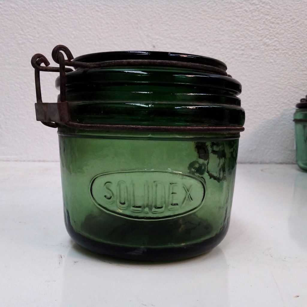 K 10. Solidex 0.5L French Vintage green jar at French Originals NZ