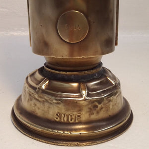 antique French brass signalmans lamp SNCF mark at French Originals NZ