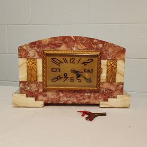 Antique French art deco marble clock from French Originals NZ