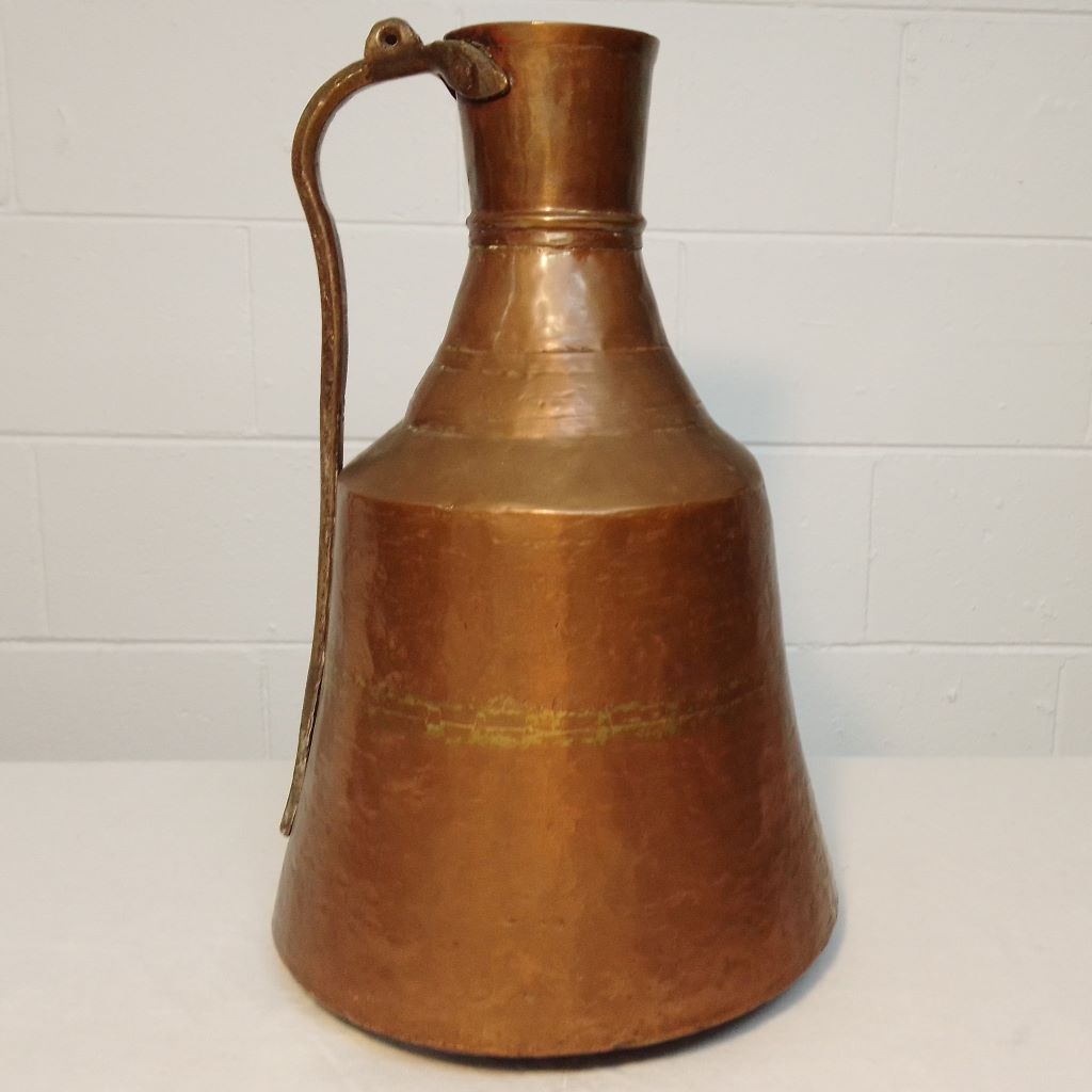 Antique French copper and brass arts and crafts milk jug from French Originals NZ