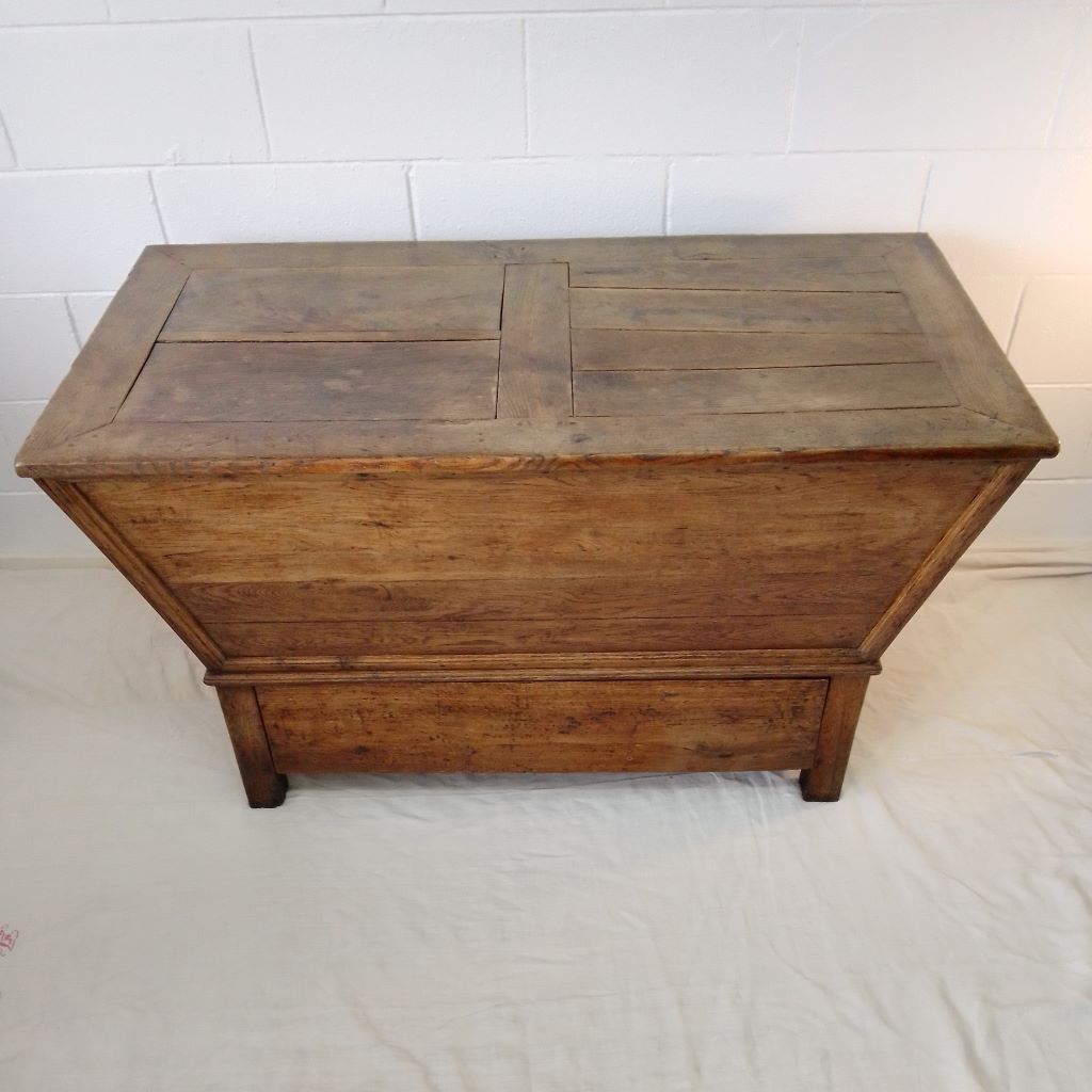 Antique French wooden bakers raising bin from French Originals NZ