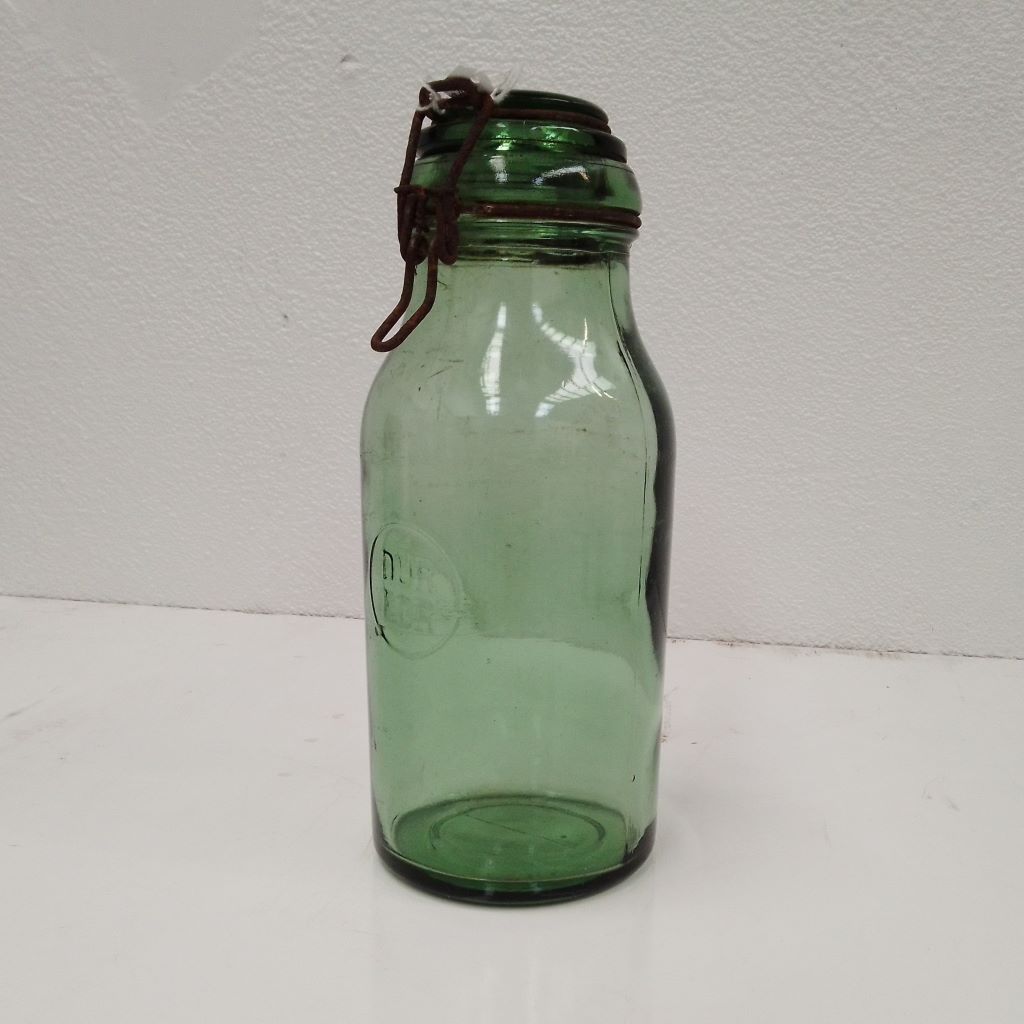 B 1. DUFOR 1.5L French vintage green jar at French Originals NZ
