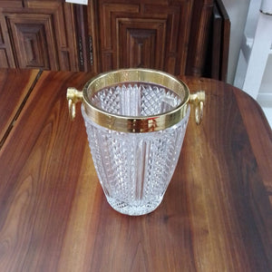 Bohemia lead crystal champagne bucket with gold rim at French Originals NZ