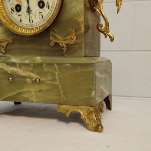 brass feet on Second Empire French antique mantle clock from French Originals NZ