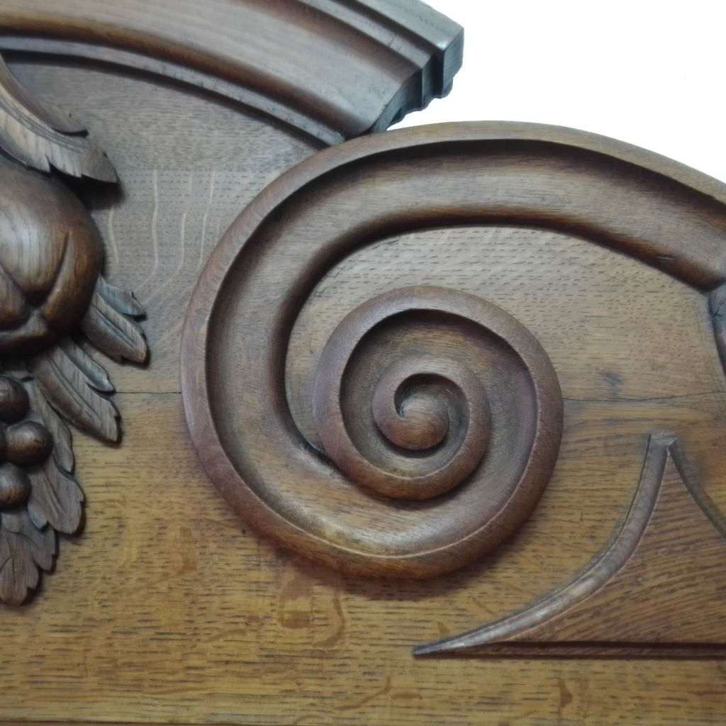 Carved scroll on buffet from French Originals NZ