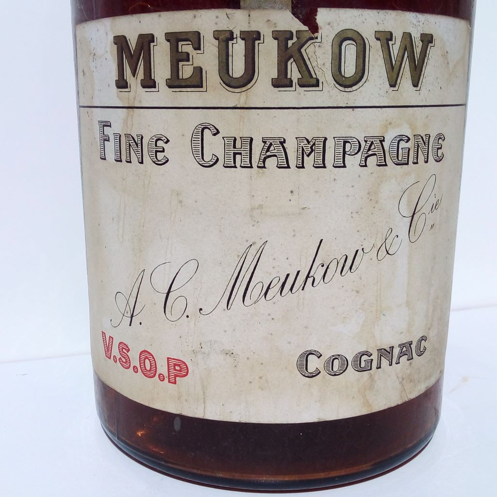 Cognac label on French Vintage promotional bottle at French Originals NZ