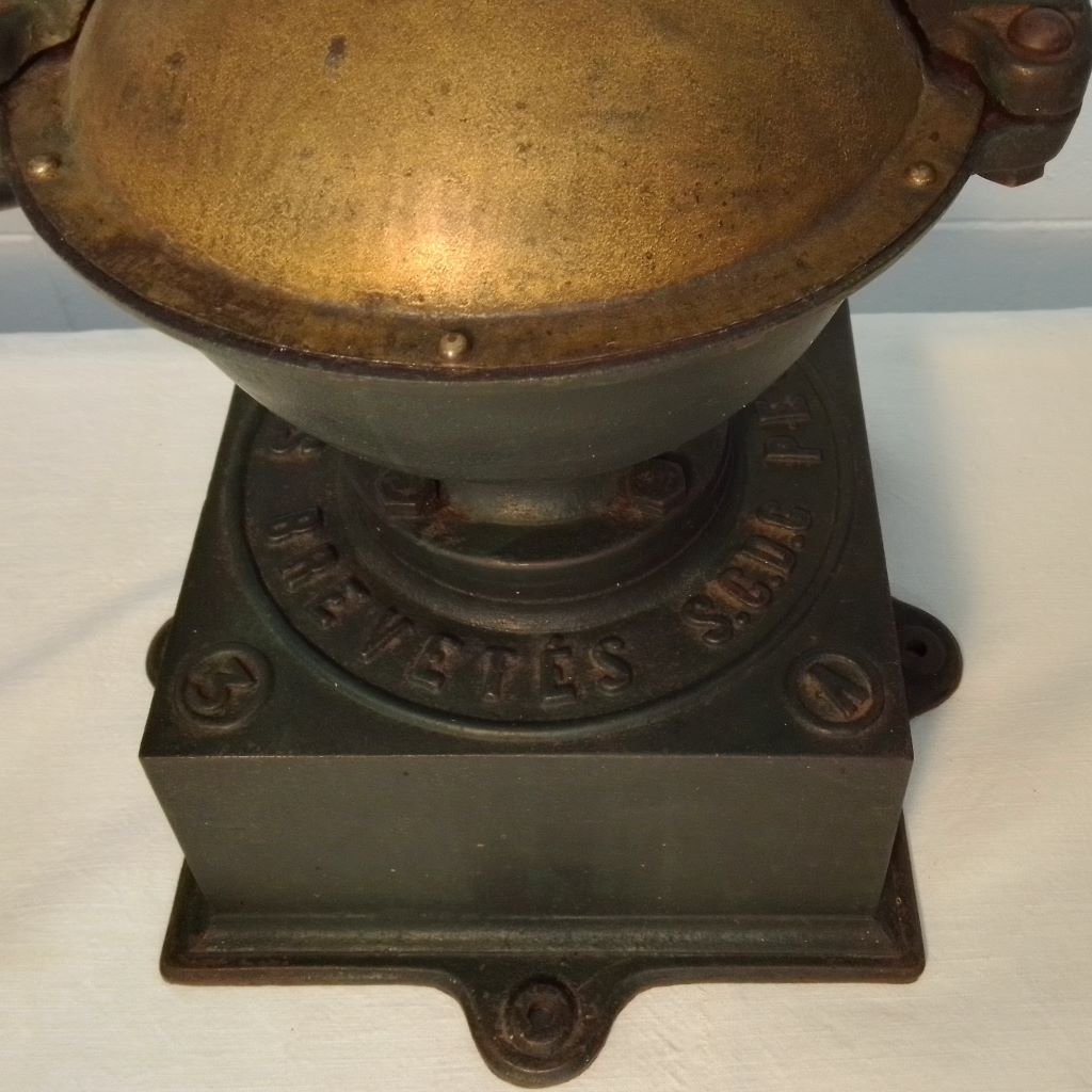 French antique Peugeot coffee grinder cast iron base from French Originals NZ
