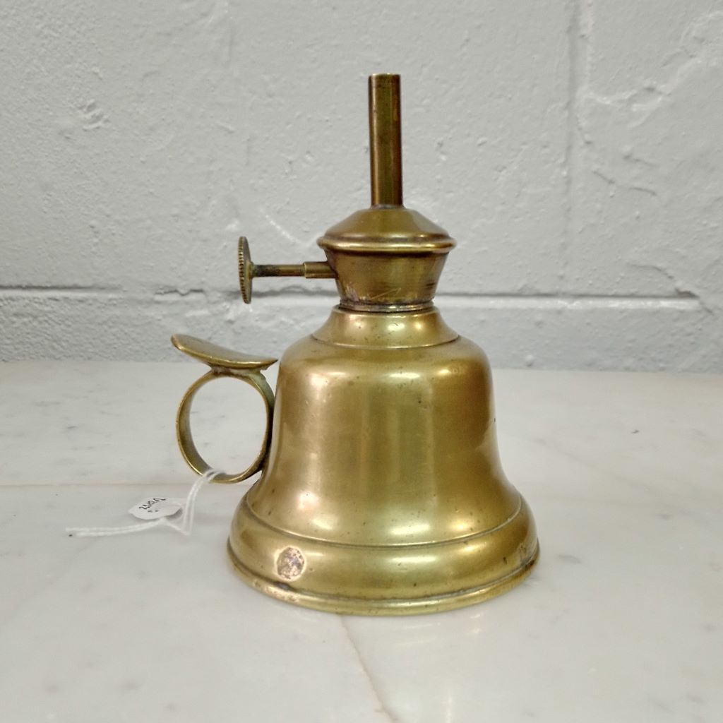 French antique whale oil lamp brass at French Originals NZ