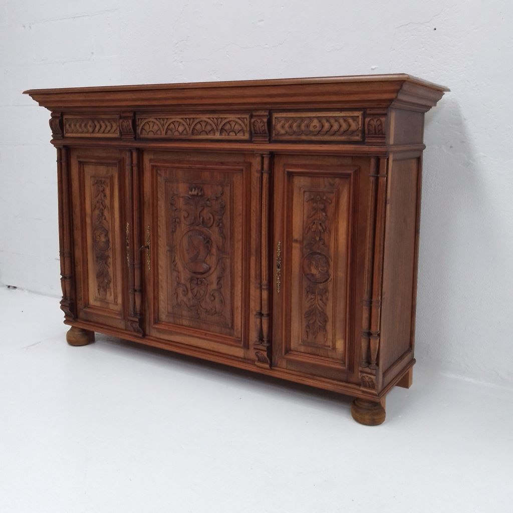 French antique carved walnut sideboard at French Originals NZ