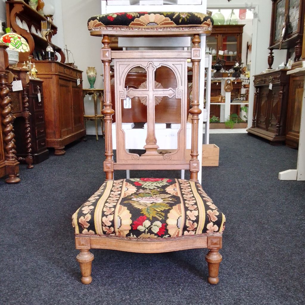 French antique chair for praying at French Originals NZ