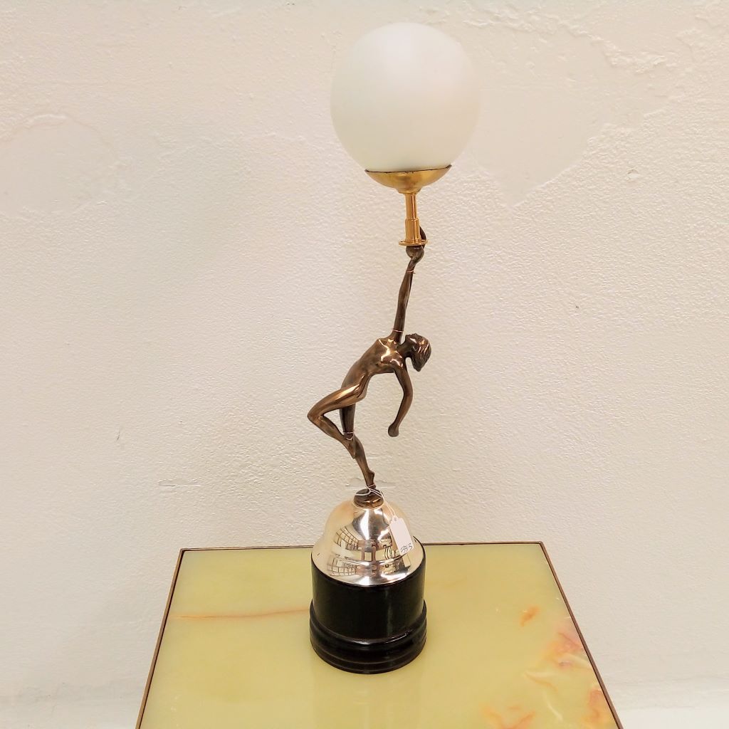 French art deco lady statue lamp at French Originals NZ