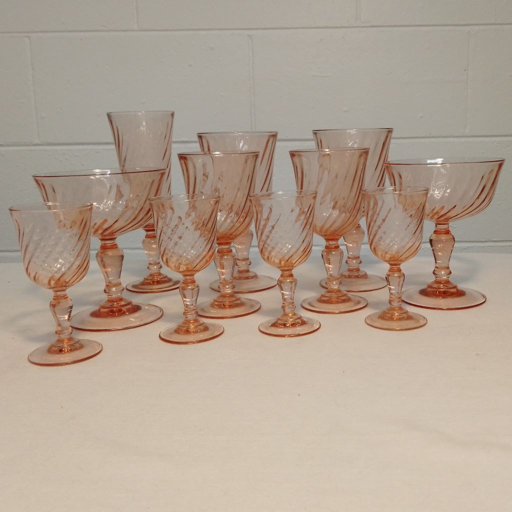 French Vintage Rosaline glasses from French Originals NZ