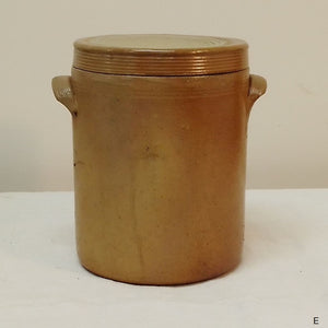 French Saloir earthenware pot with lid light brown from French Originals NZ
