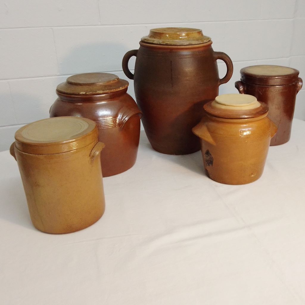 French vintage earthenware pots from French Originals NZ