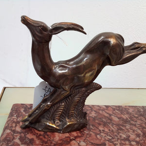 French antique art deco leaping deer statue at French Originals NZ
