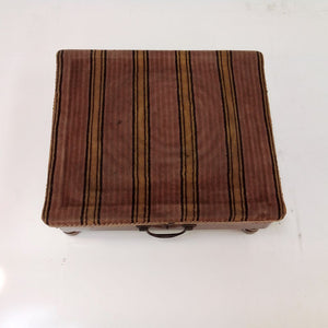 French antique foot warmer brown stripped  fabric at French Originals NZ