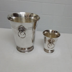 French silverplated matching champagne and ice buckets at French Originals NZ