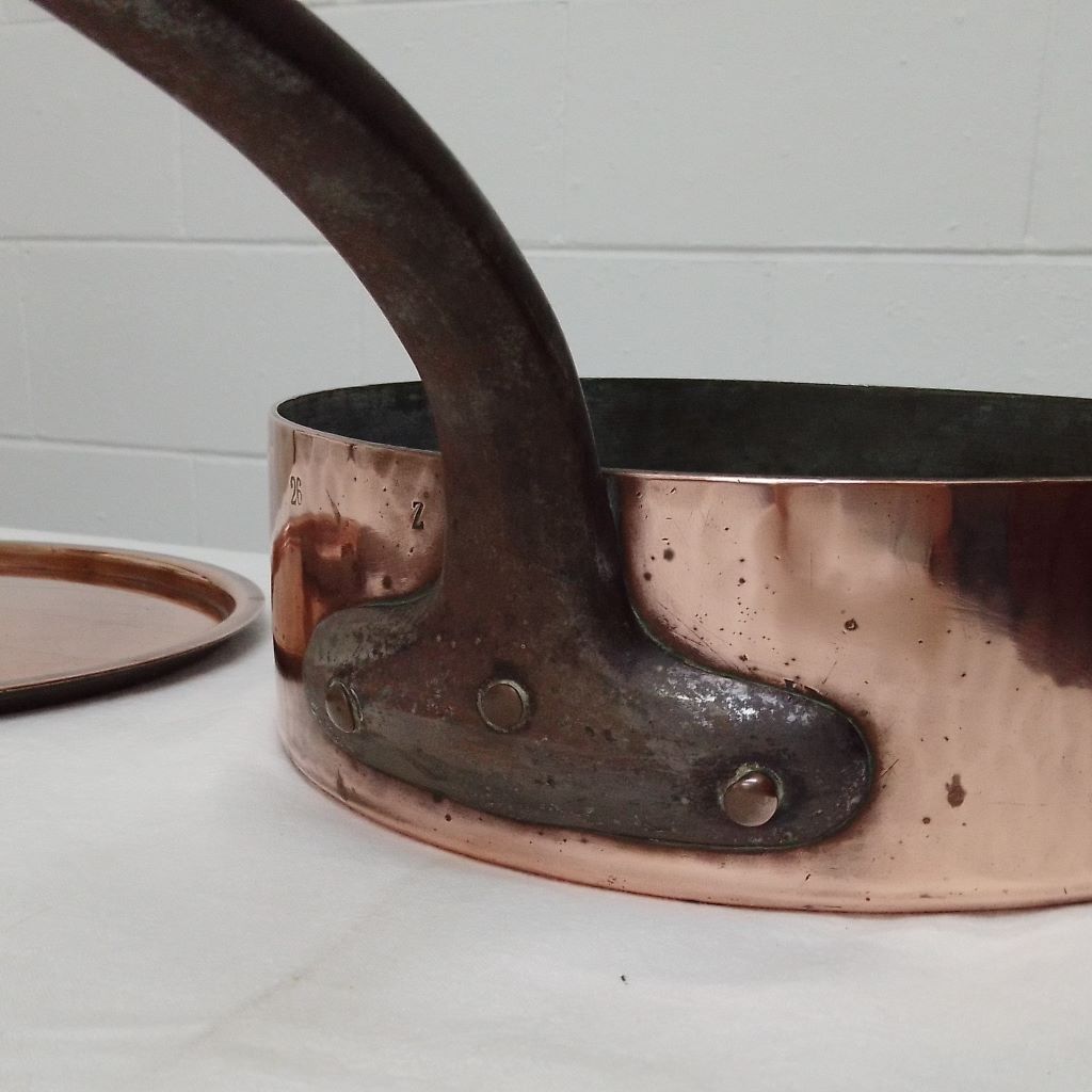 French Vintage copper pot with marks 26 Z on  from French Originals NZ