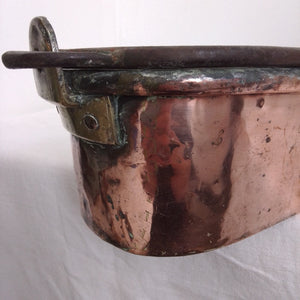 Rolled edge of French antique copper at French Originals NZ