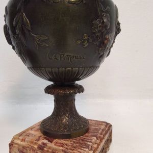 L F Moreau signature on antique French urn at French Originals NZ