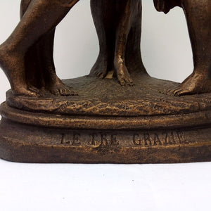 Le Tre Grazie written on statue at French Originals NZ
