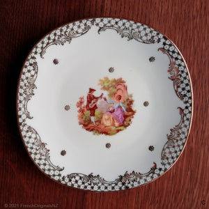 Limoges Raynaud Porcelain plate lovers scene C from French Originals NZ