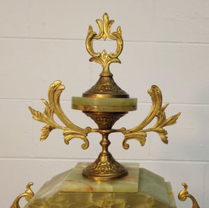Ormolu deoration on top of French Antique clock  from French Originals NZ