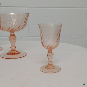 Size A French vintage Rosaline glass From French Originals NZ