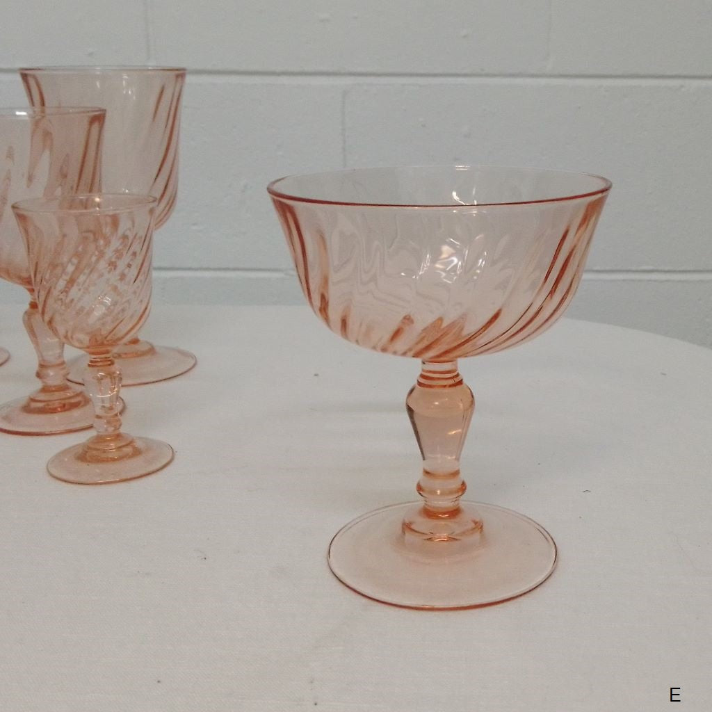 Size E French vintage Rosaline glass from French Originals NZ