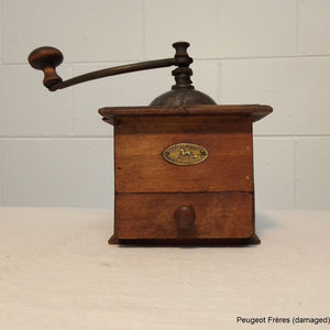 Vintage French Coffee grinder peugeot Freres damaged