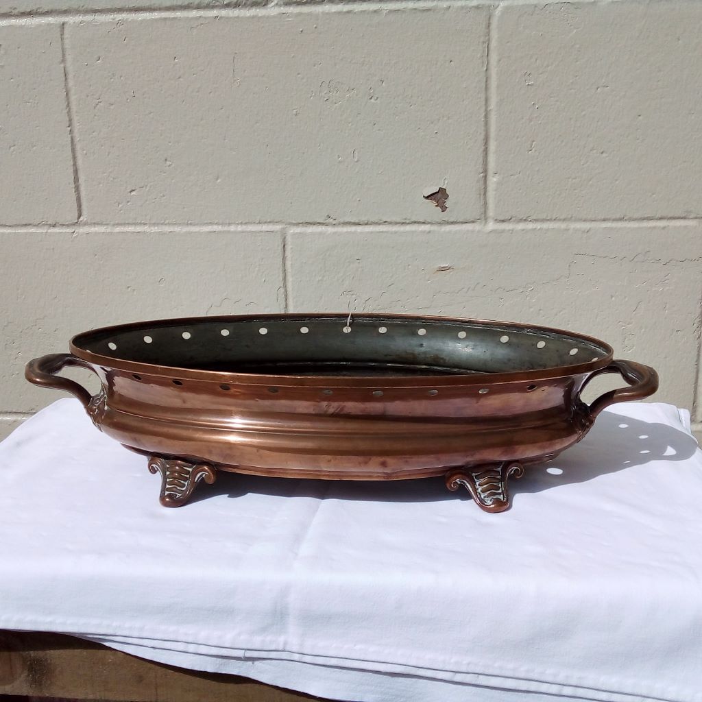 vintage French copper warming plate at French Originals NZ