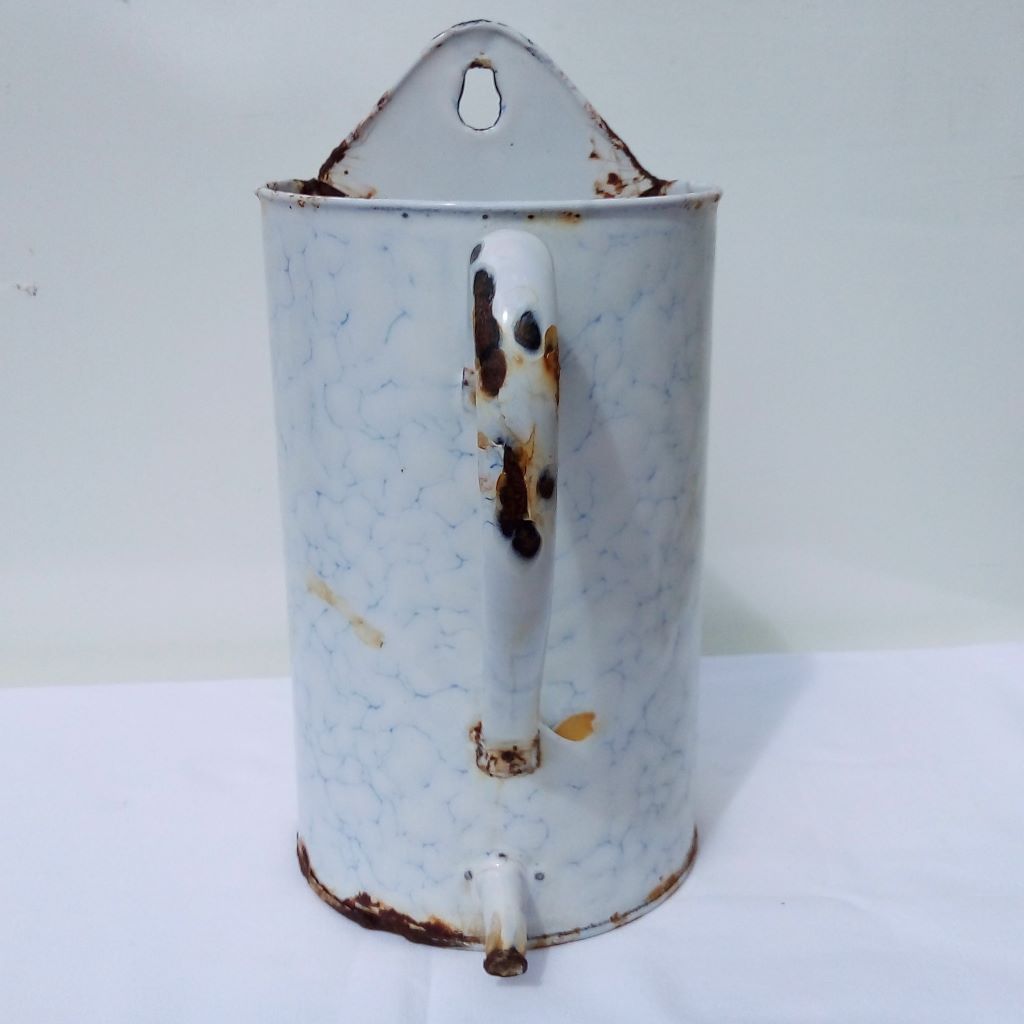 blue and white enamel French vintage jug at French Originals NZ