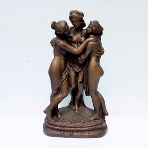 bronzed statue of The Three Graces at French Originals NZ