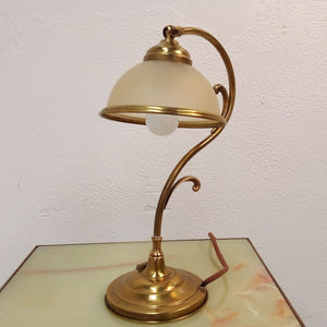 curved brass French vvintage table lamp at French Originals NZ