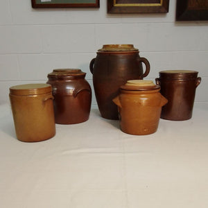five French Antique and vintage salting pots from French Originals NZ