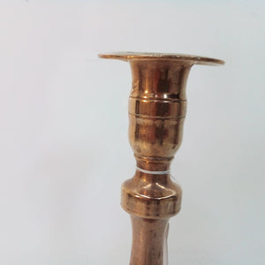 lip at top of French antique brass candlestick at French Originals NZ