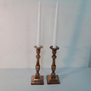 pair of French antique candlesticks tapered candles at French Originals NZ