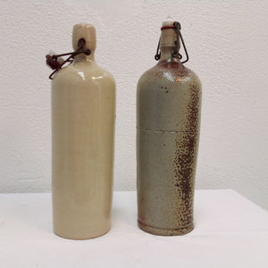 pair of old French stoneware bottles at French Originals NZ