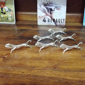 six silver French vintage galloping horse knife rests at French Originals NZ
