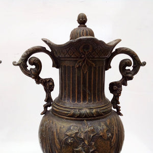columnar top of French antique bronzed urn at French Originals NZ