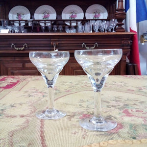 two vintage French bistro glasses at French Originals NZ