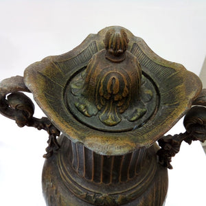 fixed lid on French antique urn at French Originals NZ