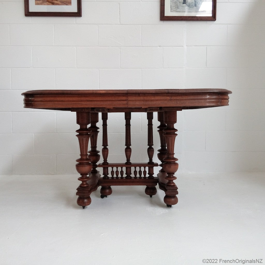 Antique French Henri II style oak table NZ