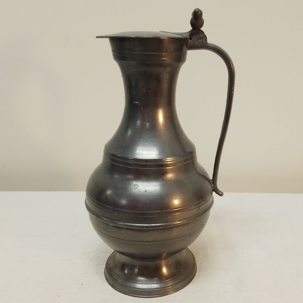 Antique French pewter wine jug from French Originals NZ