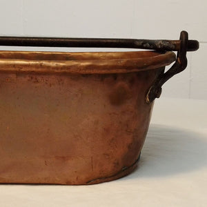 Antique French beaten copper fish steamer from French Originals NZ